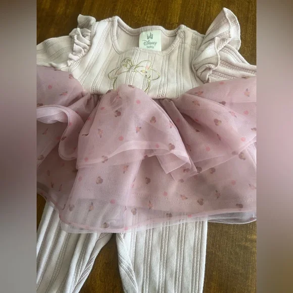Pink Floral Minnie Mouse Outfit 3-6 months - Picture 2 of 6